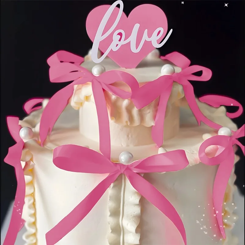 

New 12pcs Bow Pulling Flower Birthday Party Decoration Valentine's Day Wedding Party Background Decoration