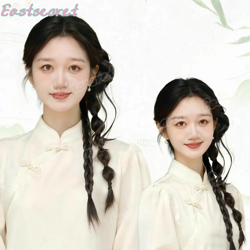 

Синтетическая булочка для волос, шиньон, Y2K, коса, грязная вьющаяся повязка для волос, эластичная резинка для волос, накладные волосы для женщин, заколки для волос, черный, коричневый