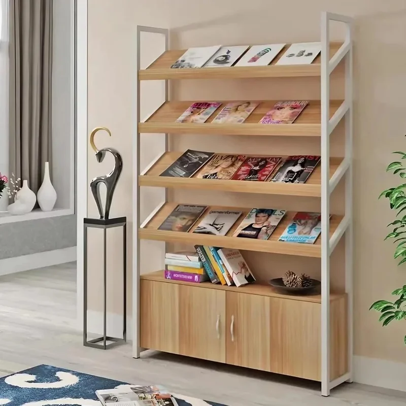 

6-уровневая деревянная книжная полка, стеллаж для журналов и газет, полка для хранения в доме и офисе