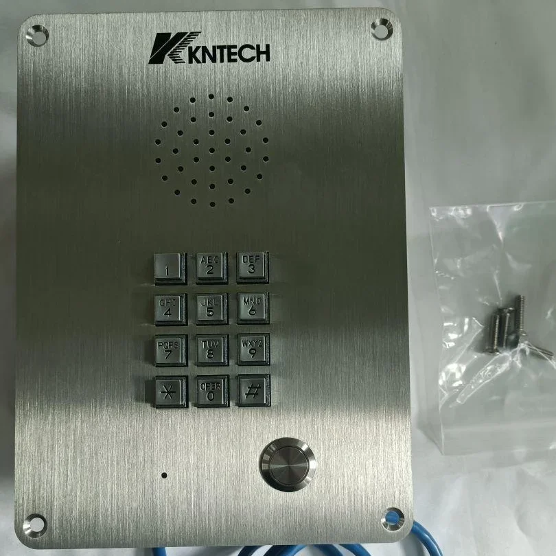 KNZD-06 VOIP Phone KNTECH Dustproof Flush mounted Metal Keypad Hand free Clean room Hospital Chemical Plant IP-PBX Intercoms