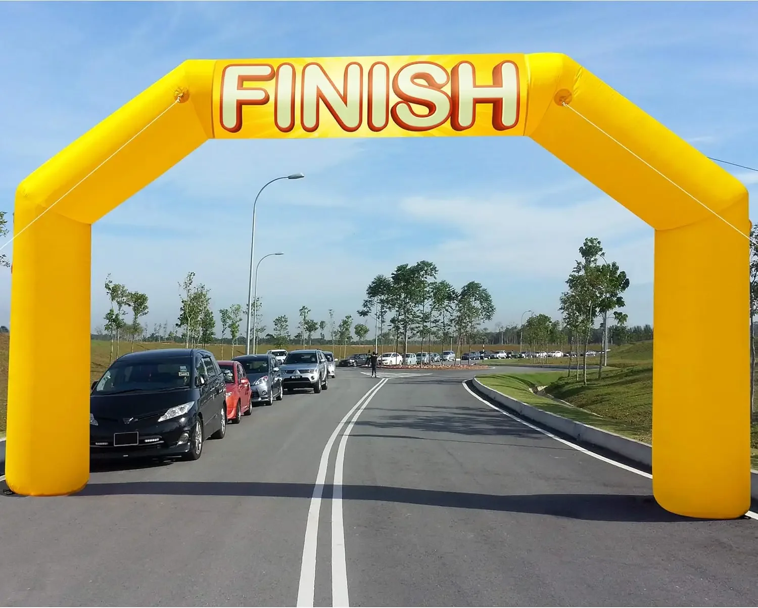 20ft Inflatable Arch Huge Inflatable Archway with Blower and Start Finish Line Banners for Race Commercial Events