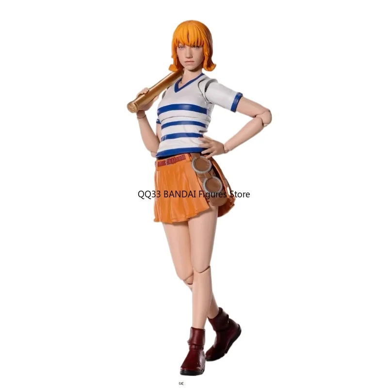 BANDAI Original S.H.Figuarts ONE PIECE Nami NETFLIX Anime Action Figure Active Joints Model Collectible Toys