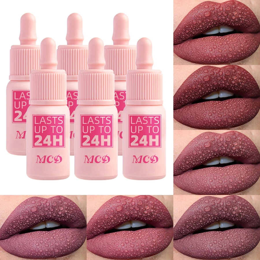 19 Kolorów Nieprzywierający Płynny Matowy Lakier do Ust z Aksamitnym Satynowym Połyskiem, Wodoodporny Tint do Ust, Makijaż dla Kobiet, Prezent, Kosmetyki do Ust