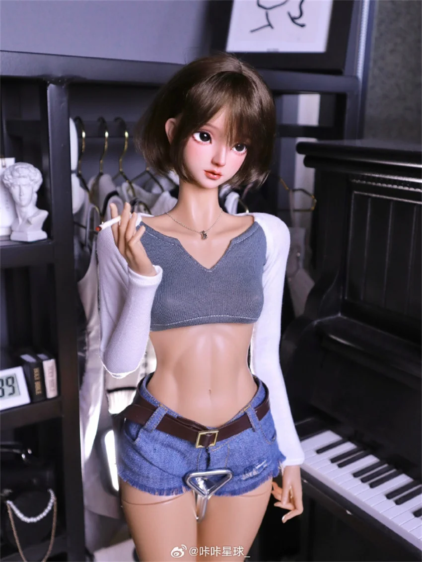 BJD /SD doll clothes girls tops Long and short multi-color splicing tops 1/3&1/4 doll accessories