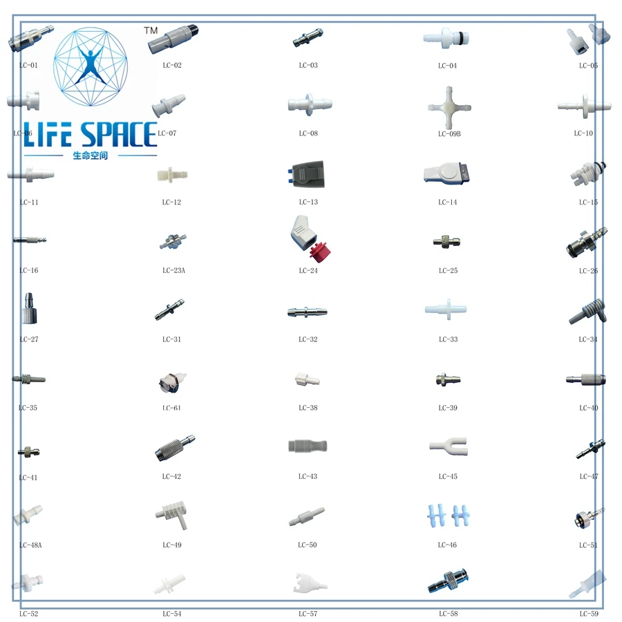 LC-04.05.34.35 GAS connector for BP ex-tube, BP air hose, NIBP cuff and patient monitor 5pcs/pack