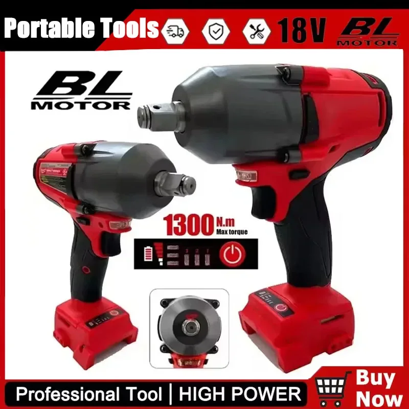 cle-a-chocs-electrique-sans-fil-milwaukee-1300-nm-couple-eleve-moteur-sans-balais-outils-electriques-pour-reparation-de-voitures-et-camions-batterie-18-v