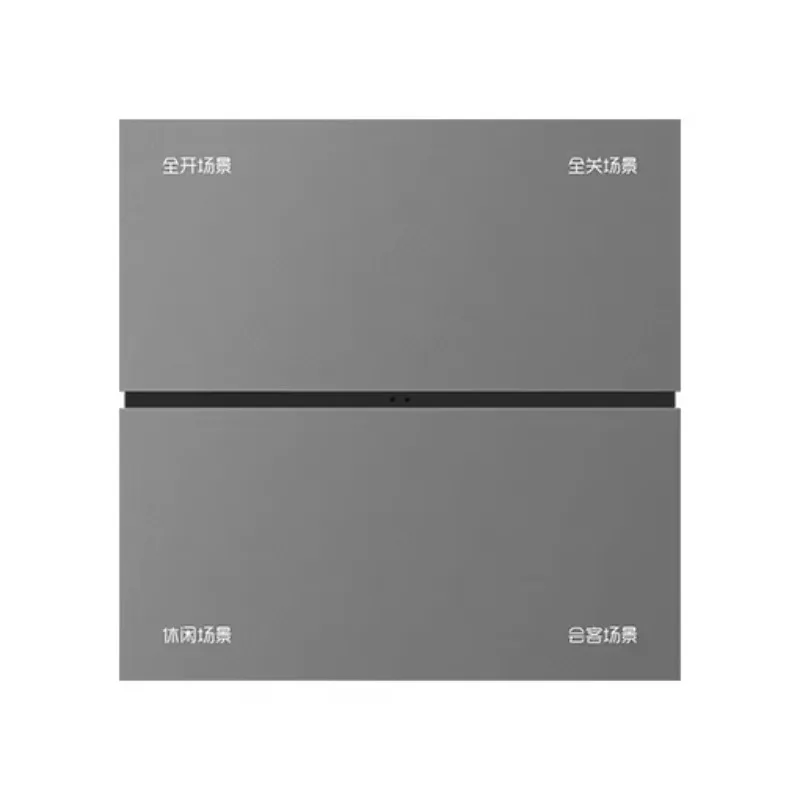 4 key smart button panel switch black metal dual channel control dimming curtain scene