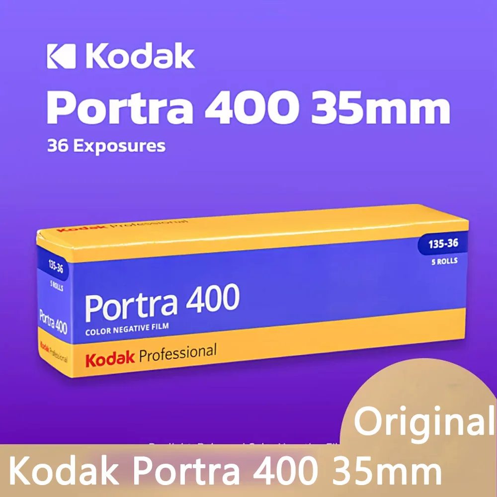 Kodak Portra 400 35mm 1/2/3/5/10 Rollos en Stock ISO Profesional 400 Película Negativa 135 Proceso C41 para Cámara MVP (Caducidad: 2027)