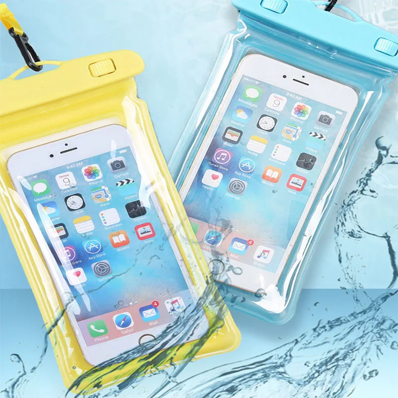 Transparent Waterproof Phone Pouch Underwater Phone Protector Pouch for Kayaking Swimming Fishing Universal Protection Cover