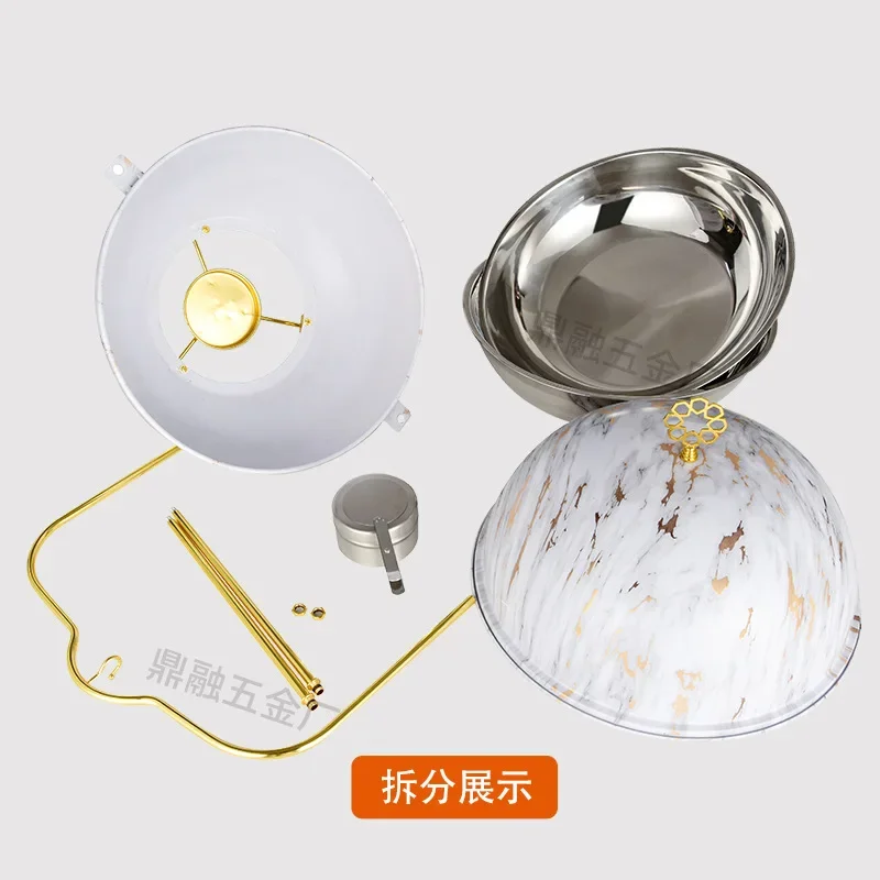Stainless steel buffet stove round hotel breakfast insulation stove hanging cover heating stove chafingdish