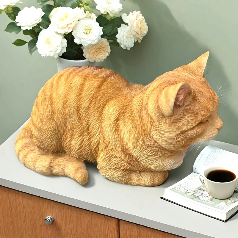 

Resin Chihuahua Cat Figurine - Handcrafted Garden & Home Decor for Porch Living Room, Christmas Accent