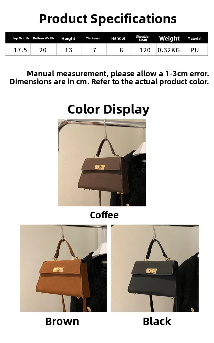 Bolso de Mano Versátil y Moderno para Mujer, Estilo Retro Chic 2026, Bolso Bandolera, Bolso de Hombro, Bolso Cuadrado Suave