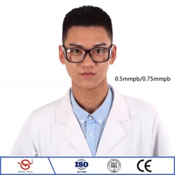 Recommend Front and side radiological protection 0.5mmpb/0.75mmpb lead glasses x-ray gamma ray radiation protective spectacles