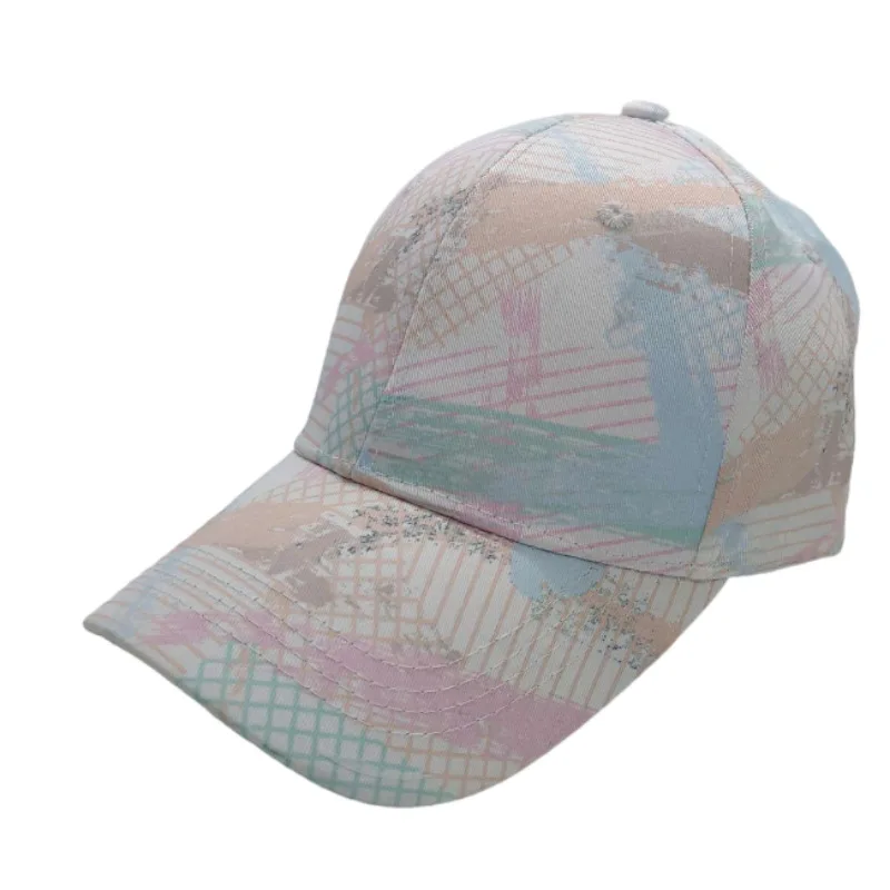 New Multicoloured Tie Dye Baseball Cap For Women Men Fashion Outdoor Sports Streetwear Hat Couple's Sun Visor Graffiti Bone Cap