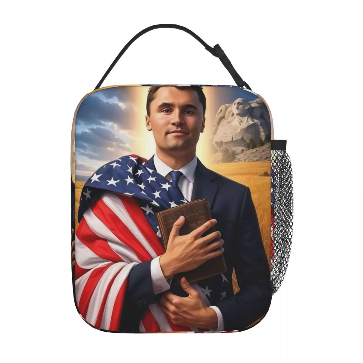 Insulated Lunch Bag Charlie Kirk Angelic Advocate Merch Lunch Container New Arrival Cooler Thermal Bento Box For Office