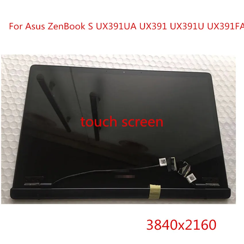 13.3''Touch SCREEN Assembly For Asus ZenBook S UX391UA UX391 UX391U UX391FA Full Upper LCD Assemby with cover hinges UHD 4k