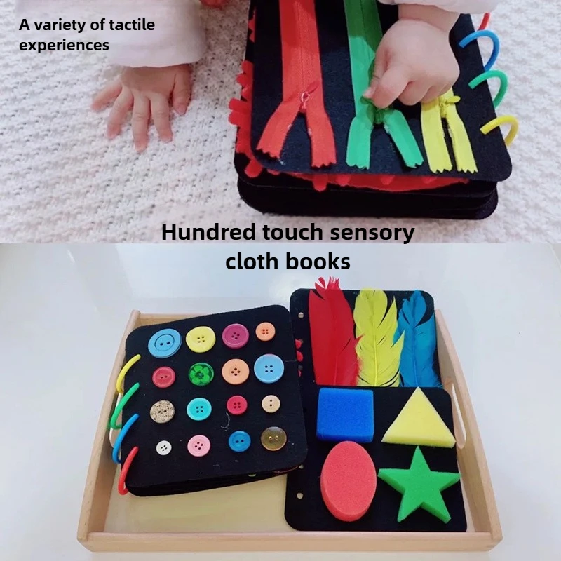 

Sensory Board Touch Book Early Learning Toy Develops Tactile and Color Recognition Skills Educational Cloth Book for Toddlers