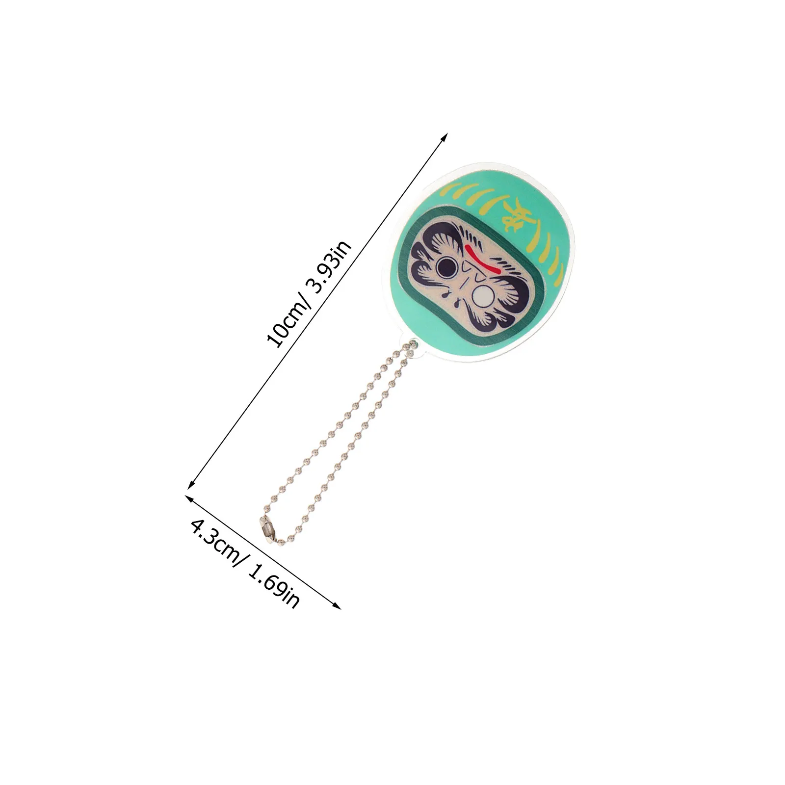 2Pcs Daruma Keychain Japanese Lucky Charm Pendant for Keys Bags Backpacks Good Luck Blessing Symbol Sparkling Elegant Design
