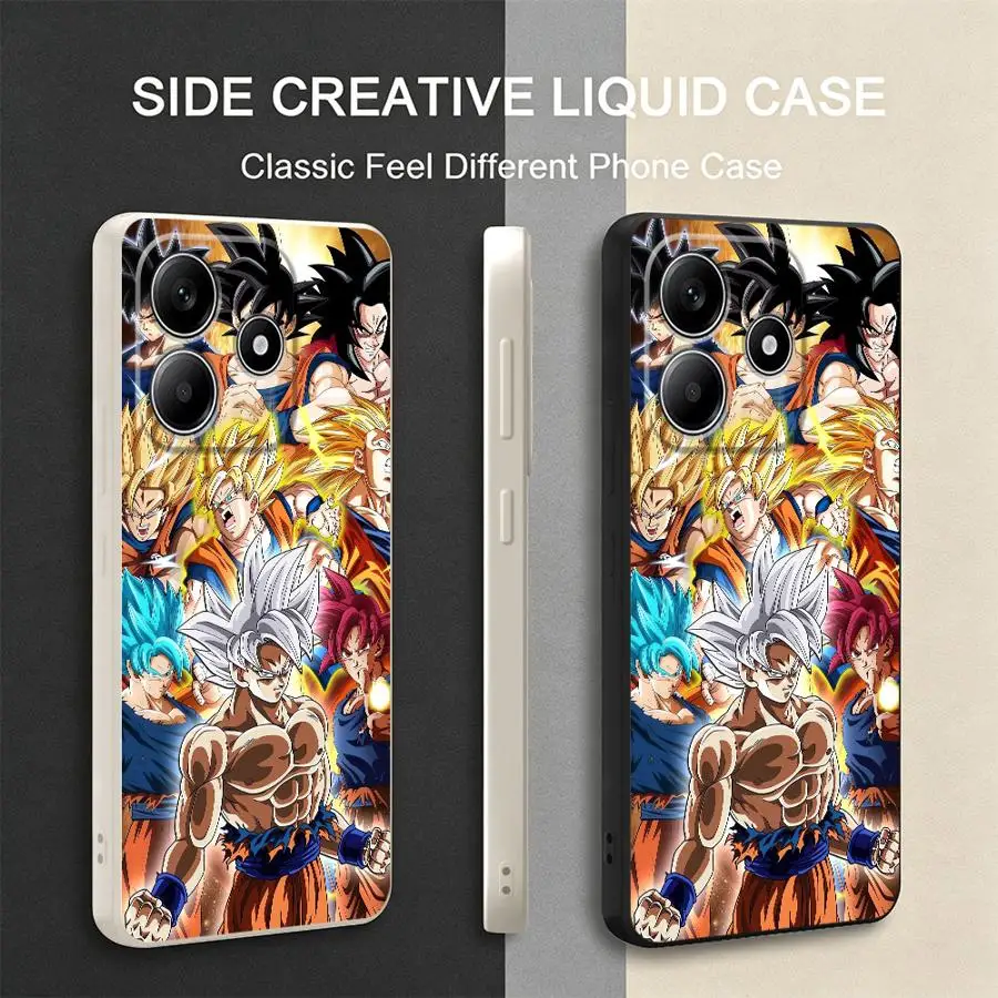 Dragon Ball White Goku Phone Case for Xiaomi Poco F8 X3 NFC C85 X7 F4 F6Pro F5 F3 X4 X3 Pro F7 X8 Pro Max C71 Soft Cover