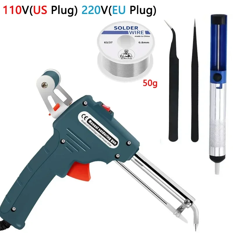 

NEW Electric Soldering Iron 110V/220V 60W US/EU Plug Hand-Held Internal Heating Automatically Send Tin Gun Welding Repair Tools