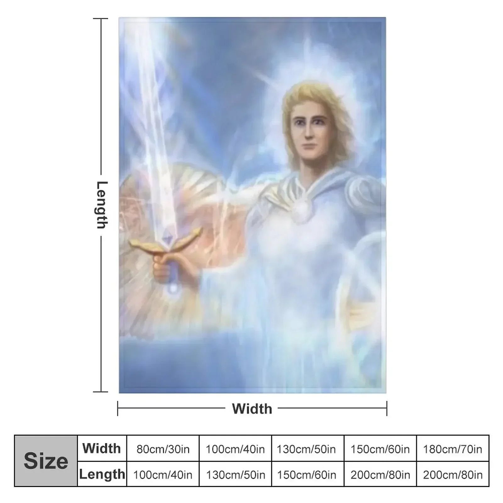 Saint Michael The Archangel Throw Blanket couch cozy soft plush fuzzy picnic outdoor blanket
