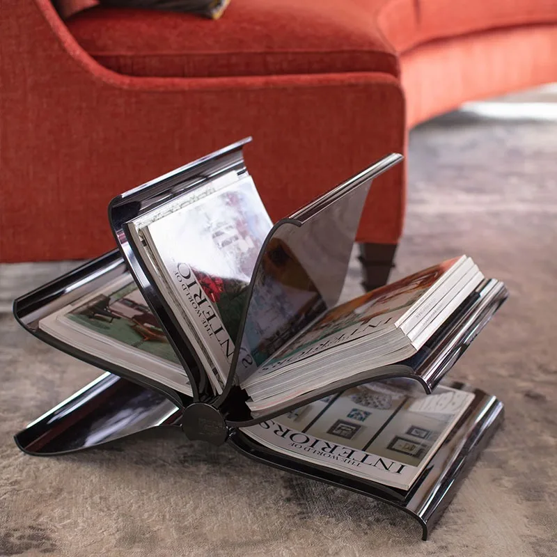 Modern simple vertical, magazine rack, living room floor bookshelf, storage rack