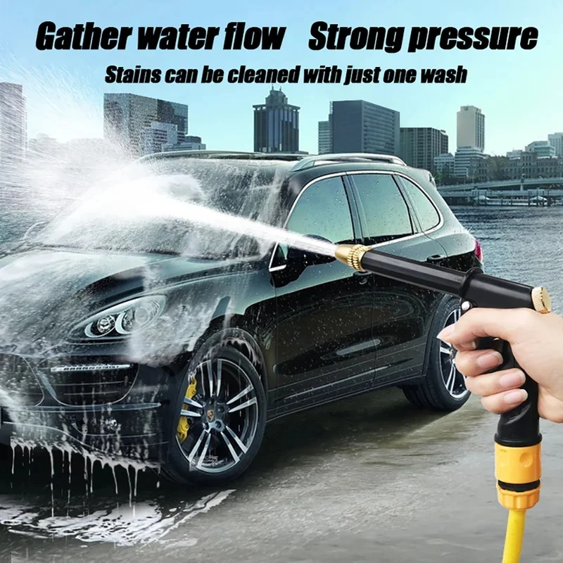 Car Foam Washer Gun High Pressure Spray Water Gun Garden Cleaning Water Gun Hose Automobile Adjustable Sprinkle Nozzle Tools