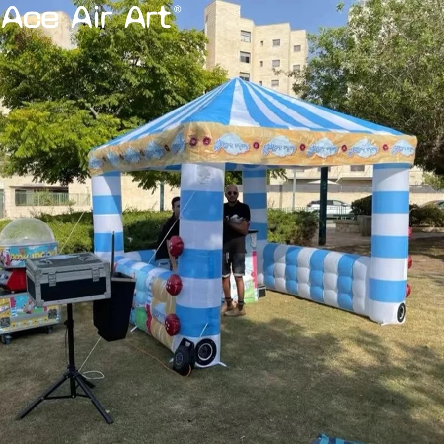Kiosque d'ombrage extérieur gonflable d'été personnalisé/Tente de Concession de Station de stand/Station de réception de repos/cabine Mobile Pop-up