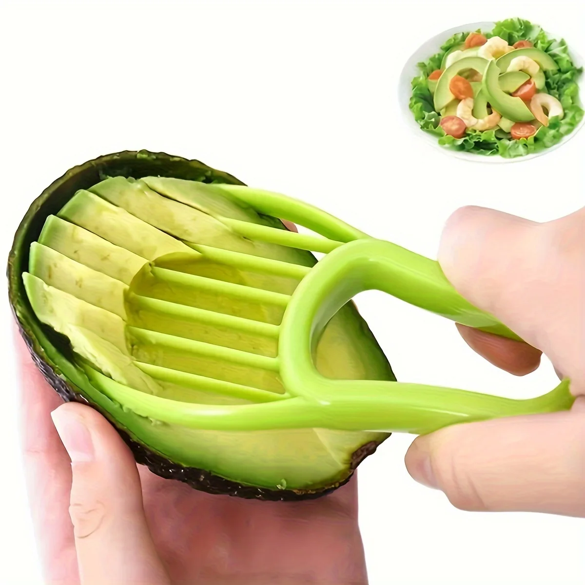 1PC Multi-Function Avocado Slicer Cutter Kitchen Gadget 2-in-1 Tool for Pitting Coring And Slicing Fruit