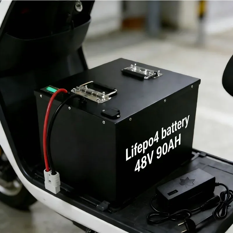 

Аккумулятор LiFePO4 48В 90Ач с Bluetooth BMS RS485 + зарядное устройство 58.4В 10А для инверторов и солнечных систем хранения энергии