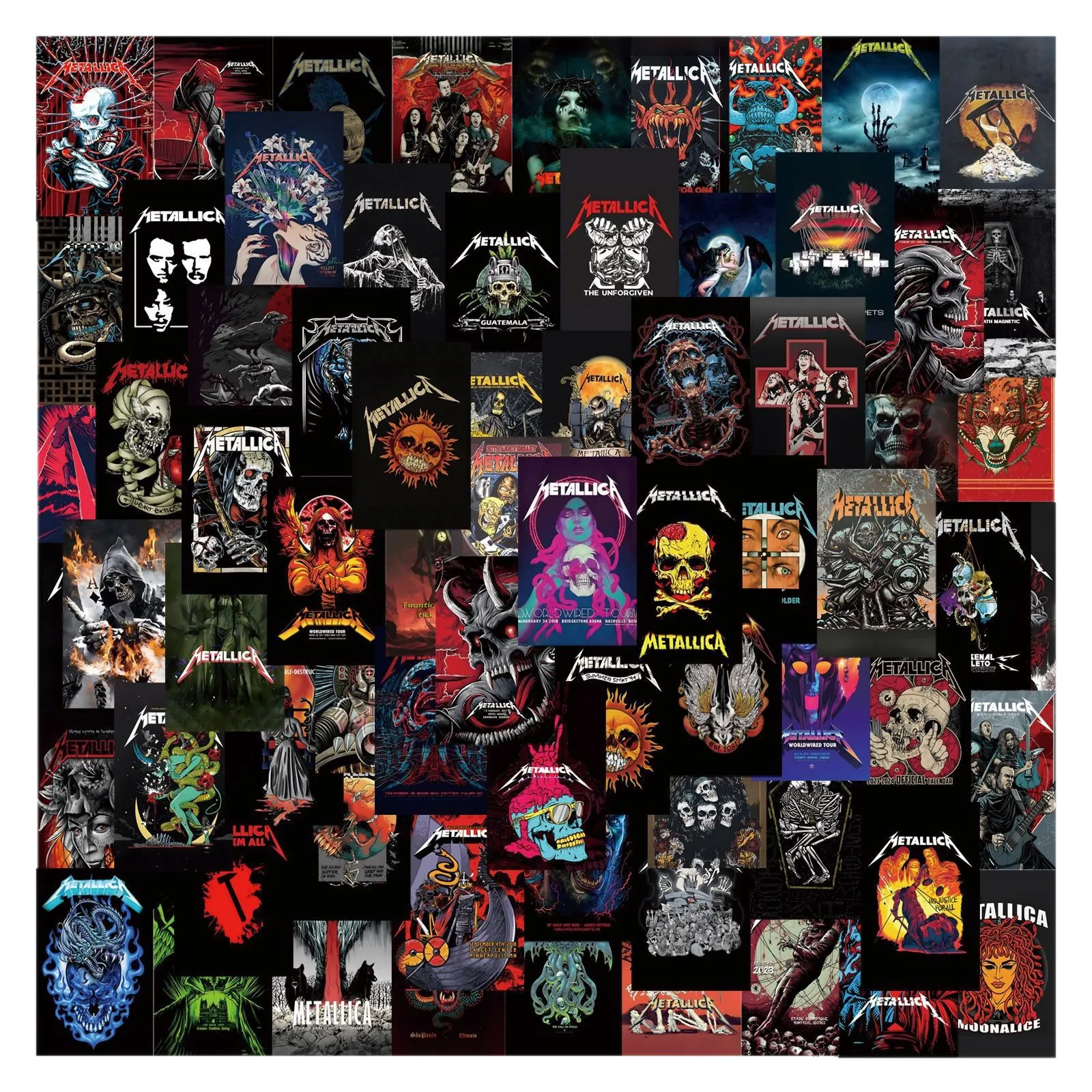 50/100 Stück Death Heavy Metal Rock Band Aufkleber Tier-Dekor DIY Koffer Scrapbooking Handy Laptop Schreibwaren Klassisches Kinderspielzeug – Detail 2