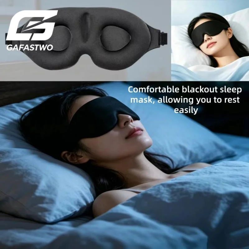 1/3/10PCS 3D Contour Cup Sleep Mask without Eye Pressure Adjustable Blackout Travel Night Mask for Flight Nap