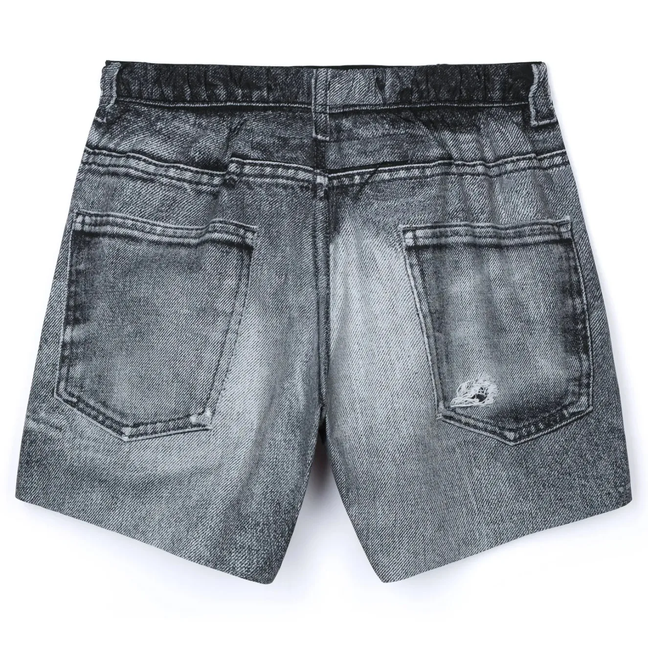 

Satisfy sports trendy brand 5 inch running running black denim digital printing quick-drying shorts