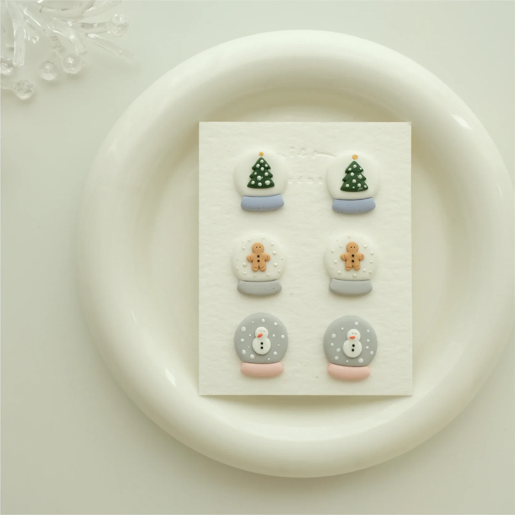 Mini Christmas Style Polymer Clay Cutter Snowman Antlers DIY INS Earring Cutting Die for Earring Jewelry Pendant Making