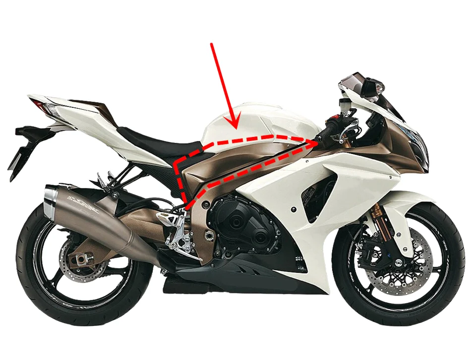 

Fit For GSXR1000 2009 2010 11 12 13 2014 15 2016 K9 Fairing Kit ABS Plastic Fuel Tank Left Right Side Cover Motorcycle Parts‌