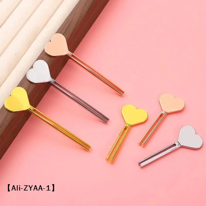【A】1Pcs Tube Press Clamp Lazy Manual Rotating Metal Toothpaste Squeezer For Cosmetic Skincare Hand Lotion Hair Dye Paste