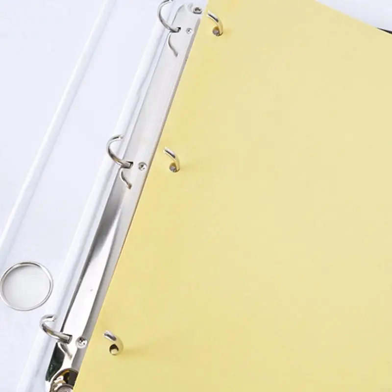 D0UA 프리젠 테이션 디스플레이 폴더 2 홀 3 홀 바인더 폴더 클리어 레이블 창 홀드 220 시트 사무실 문서 주최자