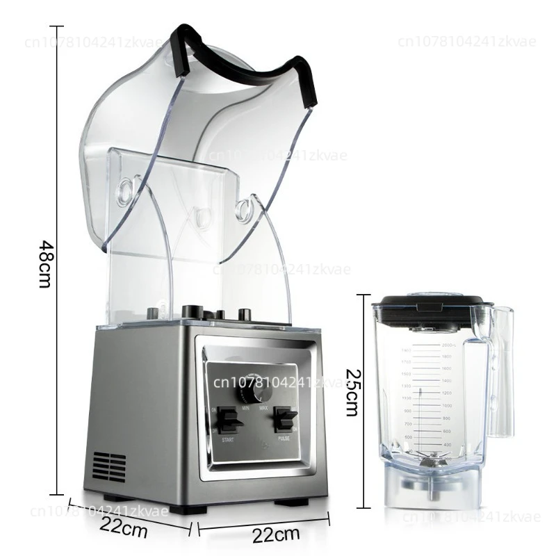 Smoothie Machine with Cover, Ice Crusher, Juicing, Stirring, Crushing Ice, Commercial Shaved Ice, Automatic Cross-border