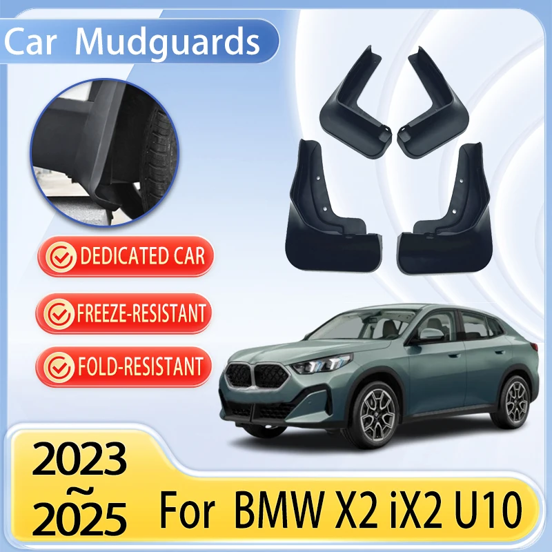 

Car Mudguards Parts For BMW X2 iX2 U10 2023~2025 Car Mudflaps Tool Splash Proof Fender Car Flare Cover Guard Auto Mud Accessorie
