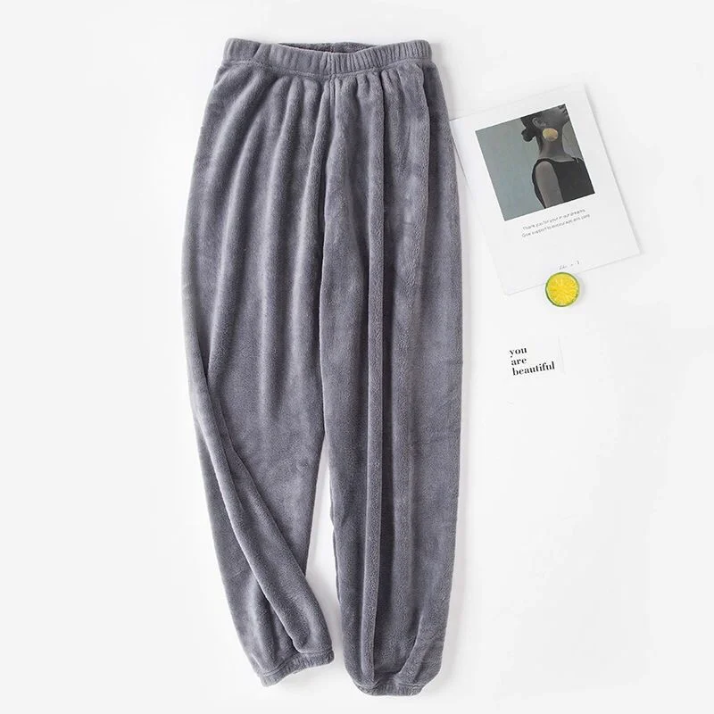 헬리아 여성 남성 2025 가을 겨울 따뜻한 벨벳 바지 신축성 있는 허리 캐주얼 울 소프트 캐시미어 바지