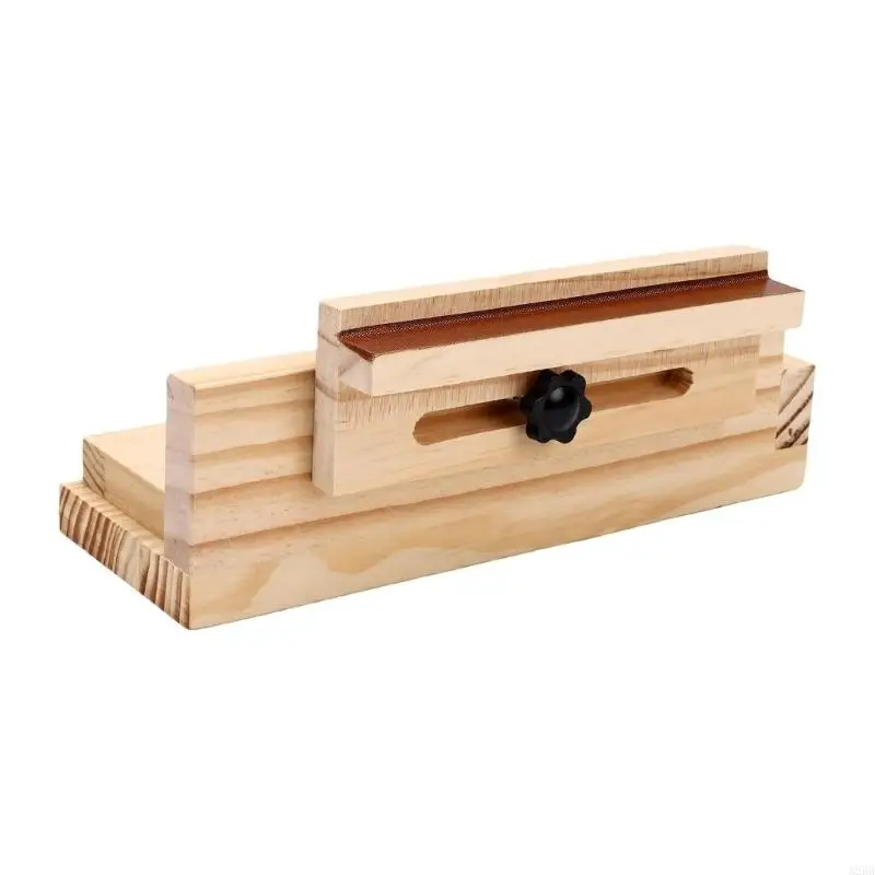 A2BB Adjustable Label Placement Stand with Wooden Form and Scale Guide for Bottles, Jars and Repeated Hand Label Position