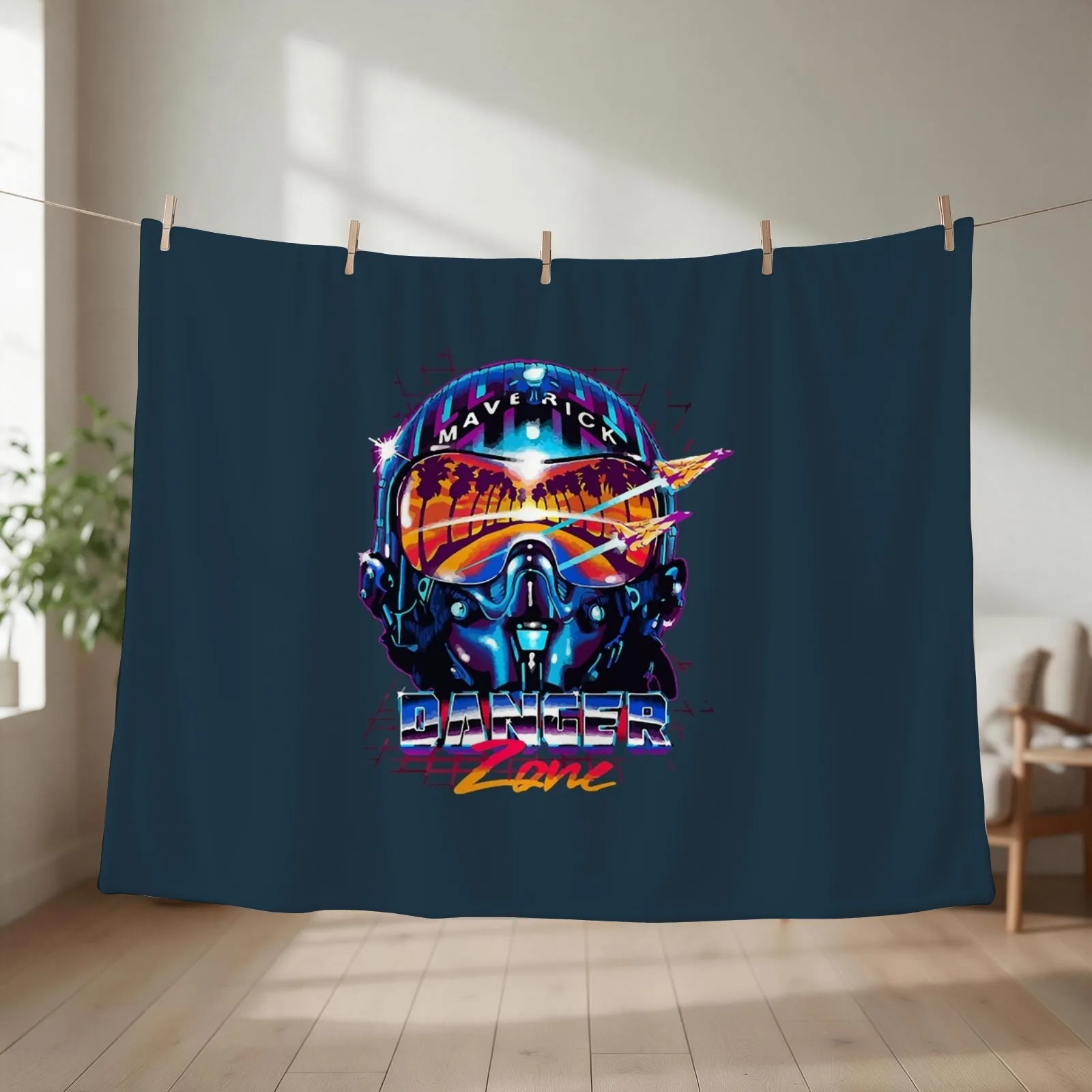 Maverick Danger Zone Throw Blanket couch cozy soft plush fuzzy picnic outdoor blanket