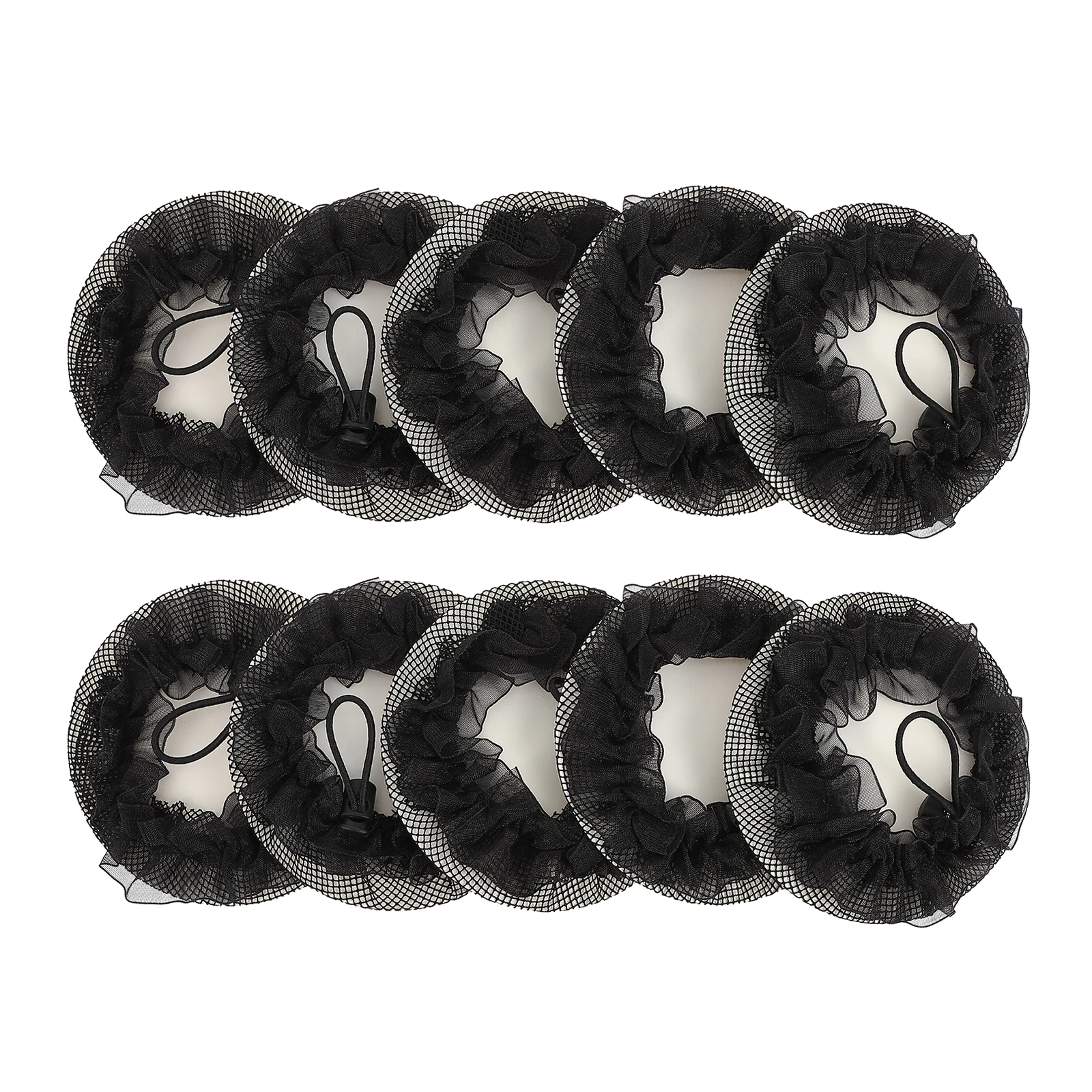 

10Pcs Elastic Mesh Hair Bun Net Stylish Hairnet for Girls Women Secure Hold during Skincare Facial Cleansing Routine