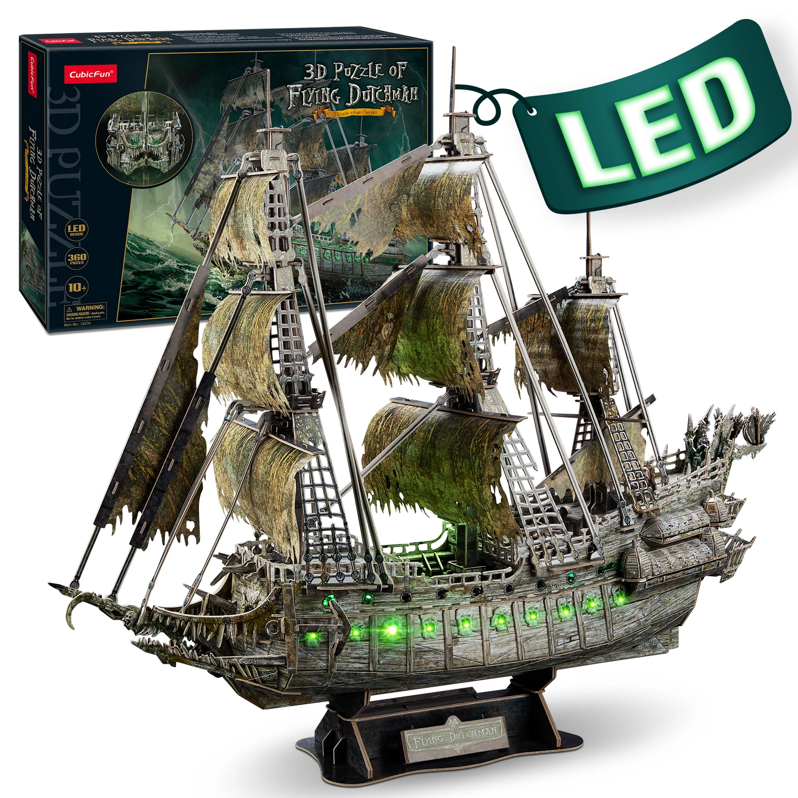 cubicfun-puzzle-3d-nave-da-pl-us-ru-led-volante-olandese-nave-pirata-modello-queen-anne-revenge-barca-a-vela-titanic-nave-jigsaw