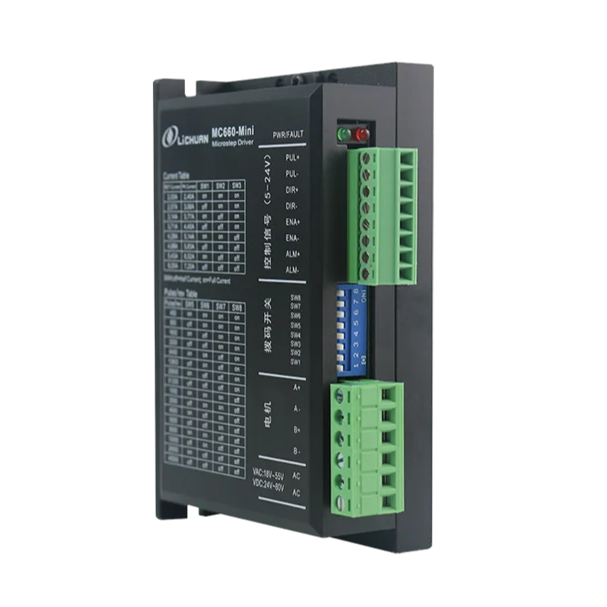 Mini Stepper Driver MC660-MINI 2 Phase Mini Stepper Digital Driver Match for Nema23 Nema24 2 Phase Stepper Motor