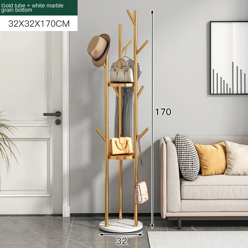 Modern Light Luxury Standing Coat Rack Floor Bedroom Home Living Room Simple Air Hanging Sleek Clothes Hooks Design