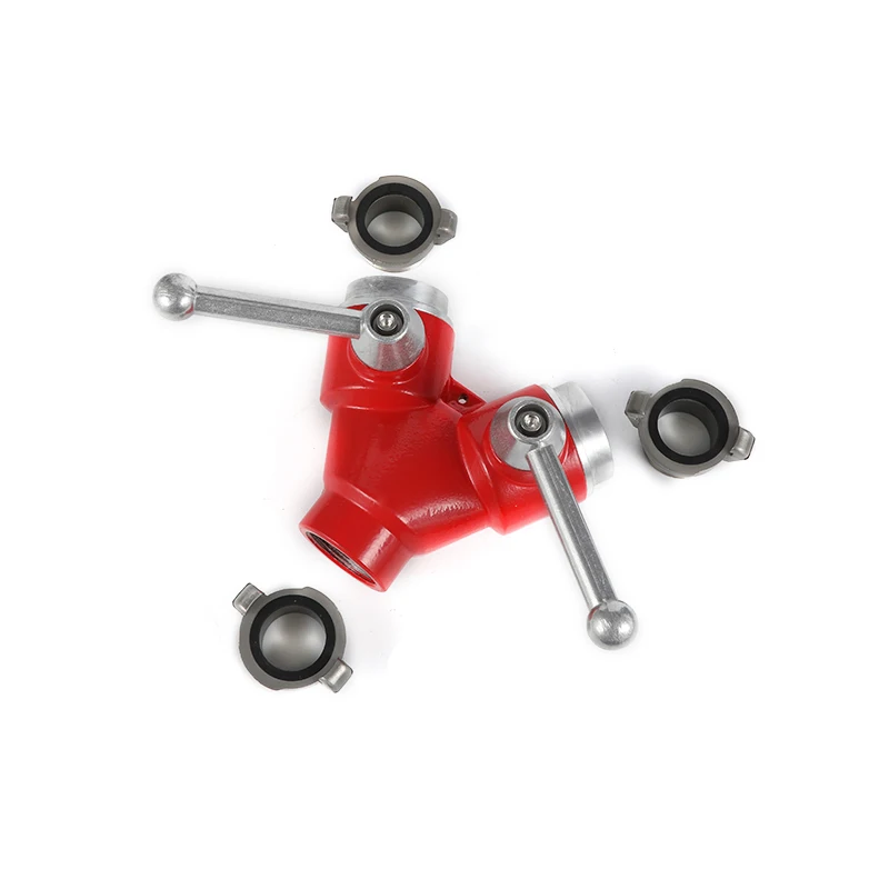 

Aluminum two-way with ball valve fire hydrant separator two-way water spray