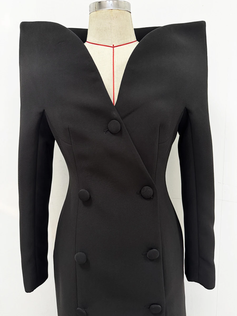 Twotwinstyle sólido solto temperamento trench para mulheres com decote em v mangas compridas retalhos duplo breasted casaco roupas femininas novo