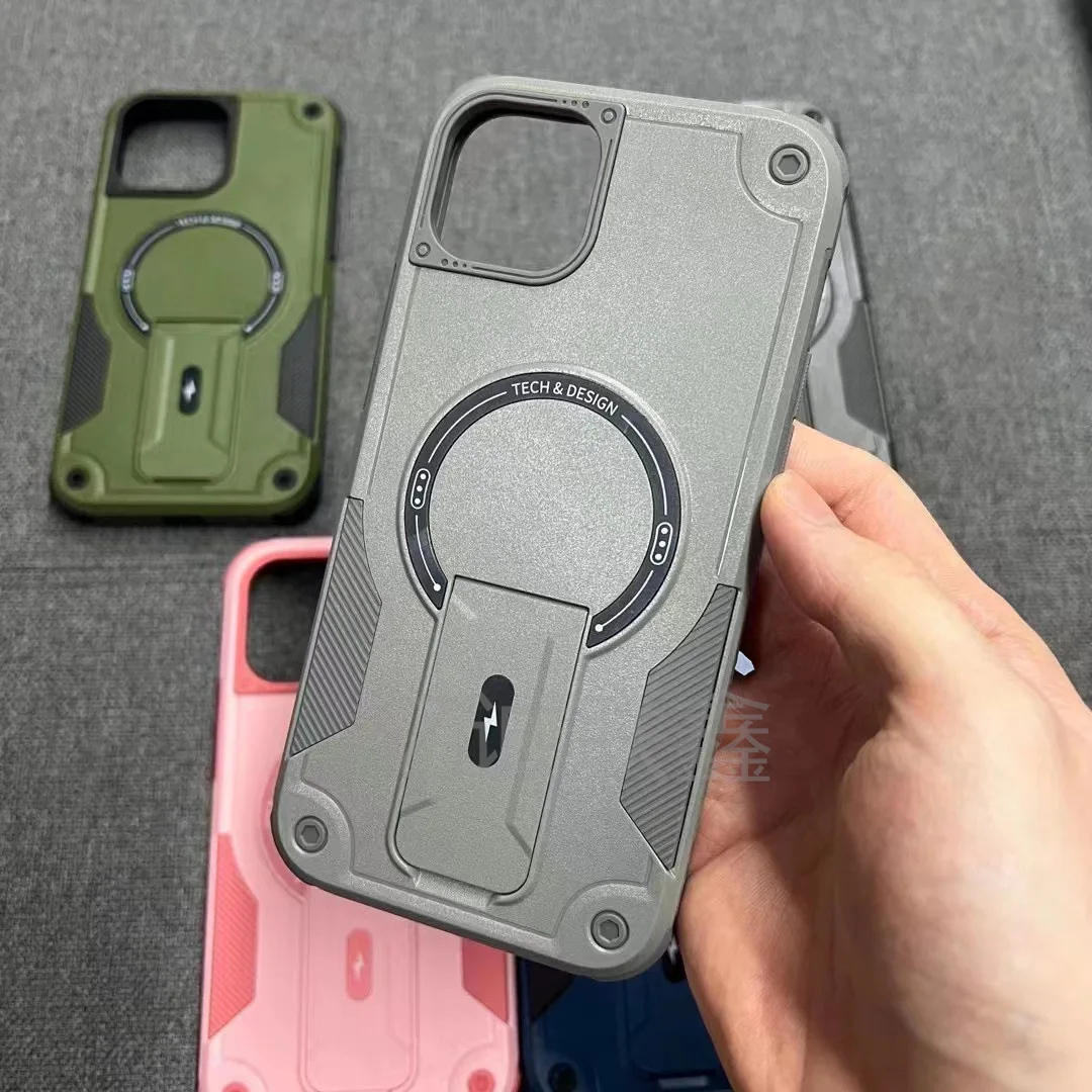 Invisible stand Bundesliga magnetic phone case For iPhone 16 15 14 13 12 Pro Max Lanyard anti-fall case for iPhone 16 15 14 plus image 2
