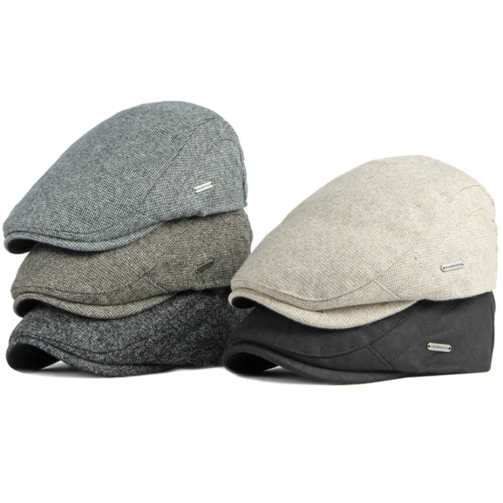 

MZ3965 Beret Cap Thick Warm Autumn Winter Hat for Men Women Vintage Artist Painter Beret Hat Male Female Ivy Flat Cap Mens Beret
